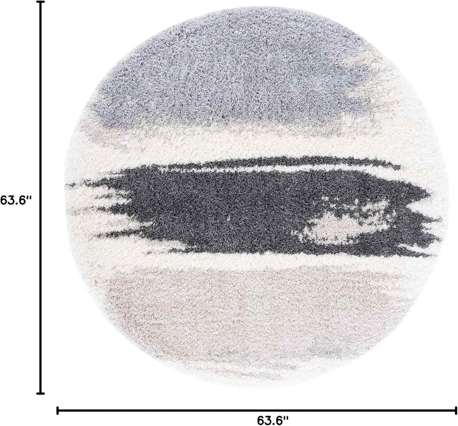 image:imageSAFAVIEH Area Rug 8x10 Fontana Shag Collection Large Grey amp Ivory Modern Design NonShedding amp Easy Cleaning Ultra Plush Thick Pile Ideal for Living Room Bedroom Dining Space FNT898FGreyIvory