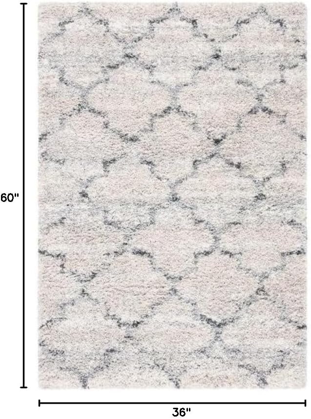 image:imageSAFAVIEH Area Rug 8x10 Fontana Shag Collection Large Grey amp Ivory Modern Design NonShedding amp Easy Cleaning Ultra Plush Thick Pile Ideal for Living Room Bedroom Dining Space FNT888FGreyIvory