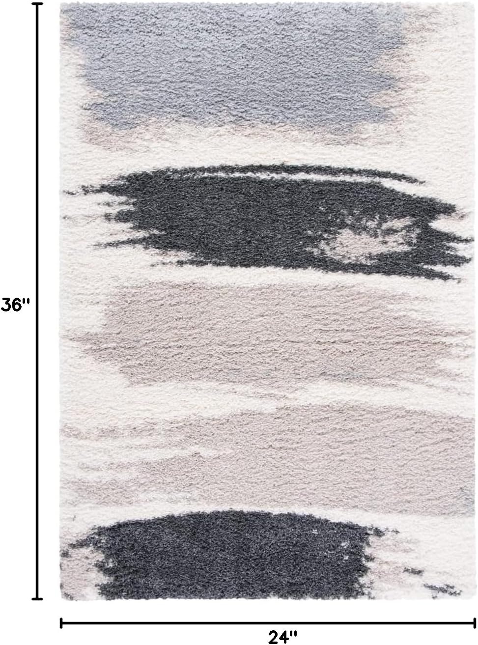 image:imageSAFAVIEH Area Rug 8x10 Fontana Shag Collection Large Grey amp Ivory Modern Design NonShedding amp Easy Cleaning Ultra Plush Thick Pile Ideal for Living Room Bedroom Dining Space FNT898FGreyIvory