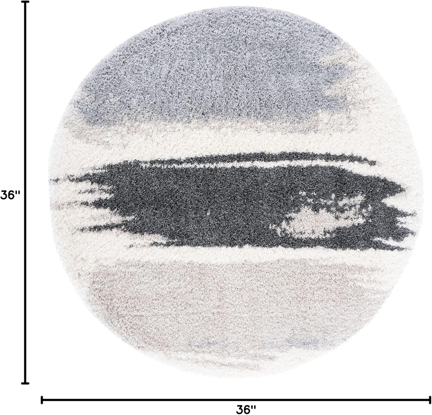 image:imageSAFAVIEH Area Rug 8x10 Fontana Shag Collection Large Grey amp Ivory Modern Design NonShedding amp Easy Cleaning Ultra Plush Thick Pile Ideal for Living Room Bedroom Dining Space FNT898FGreyIvory