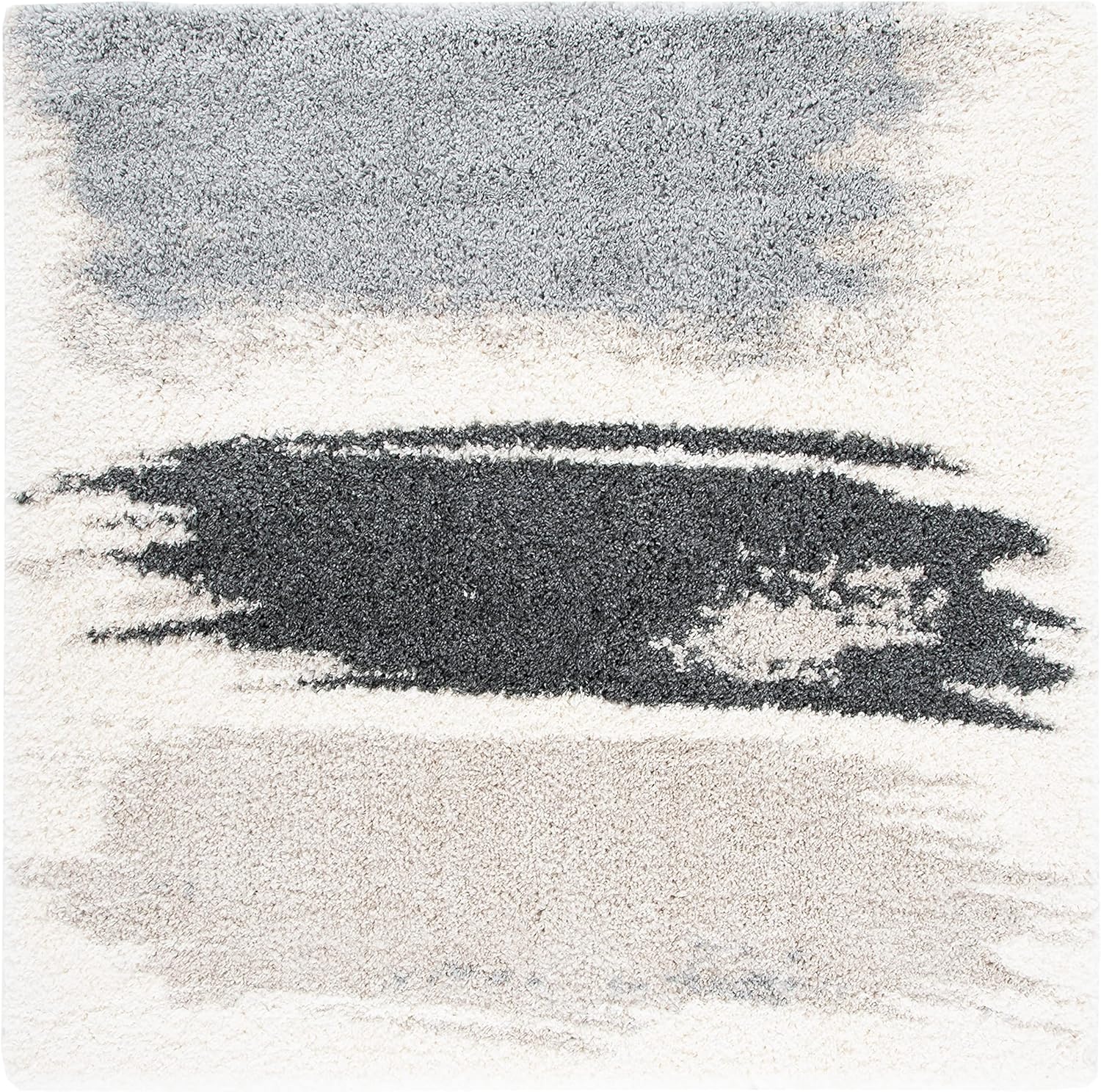 image:imageSAFAVIEH Area Rug 8x10 Fontana Shag Collection Large Grey amp Ivory Modern Design NonShedding amp Easy Cleaning Ultra Plush Thick Pile Ideal for Living Room Bedroom Dining Space FNT898FGreyIvory