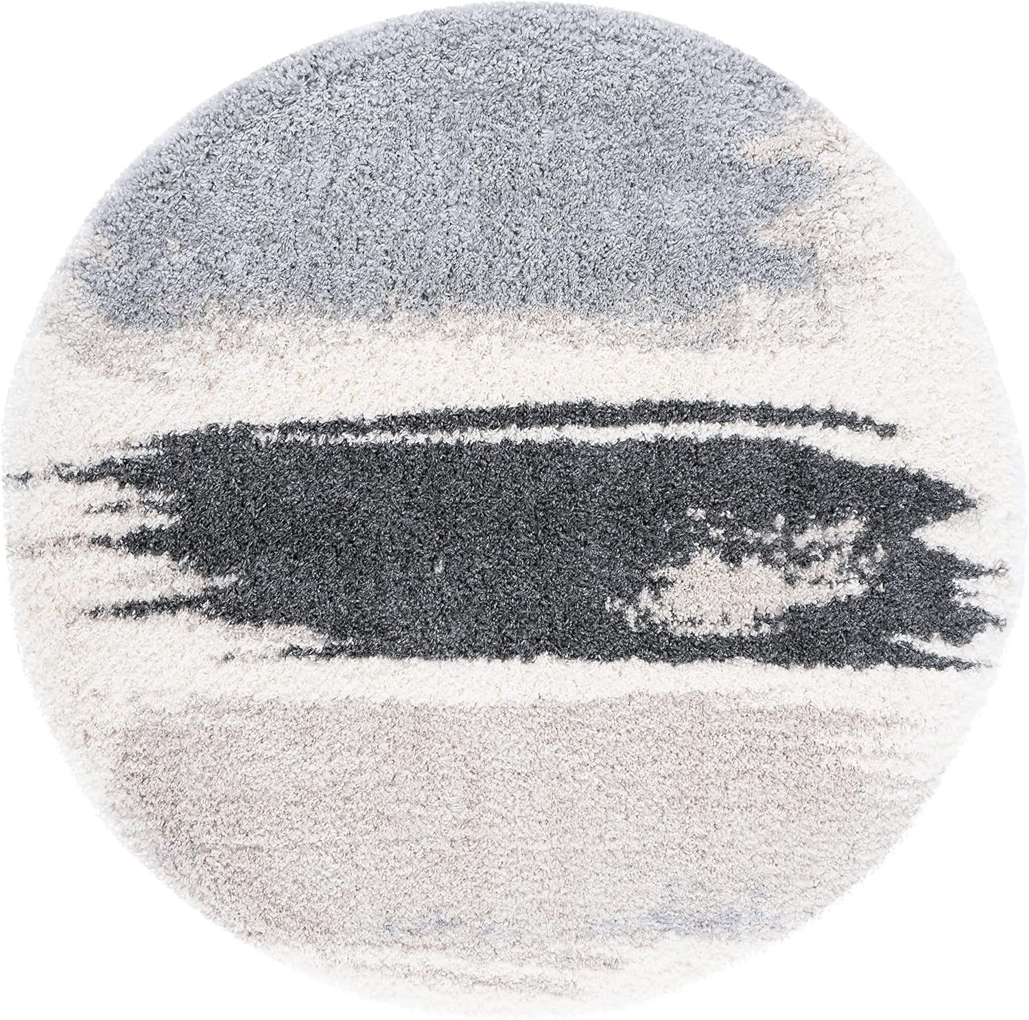image:imageSAFAVIEH Area Rug 8x10 Fontana Shag Collection Large Grey amp Ivory Modern Design NonShedding amp Easy Cleaning Ultra Plush Thick Pile Ideal for Living Room Bedroom Dining Space FNT898FGreyIvory