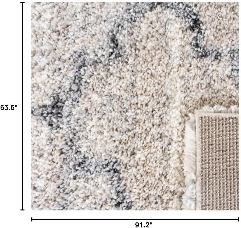image:imageSAFAVIEH Area Rug 8x10 Fontana Shag Collection Large Grey amp Ivory Modern Design NonShedding amp Easy Cleaning Ultra Plush Thick Pile Ideal for Living Room Bedroom Dining Space FNT888FGreyIvory
