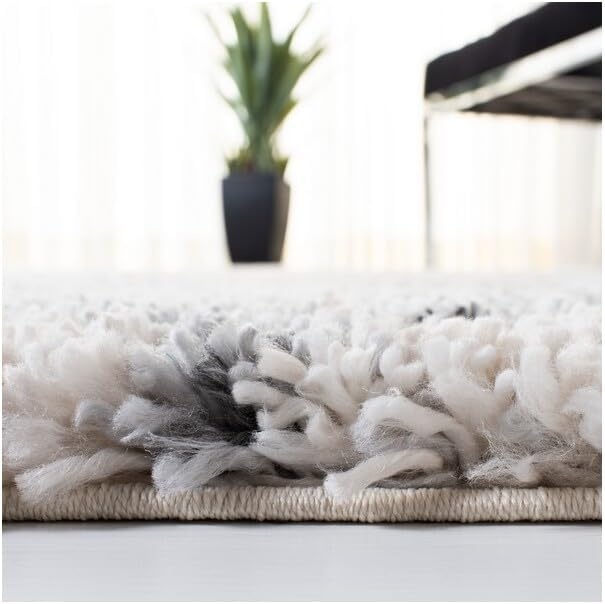 image:imageSAFAVIEH Area Rug 8x10 Fontana Shag Collection Large Grey amp Ivory Modern Design NonShedding amp Easy Cleaning Ultra Plush Thick Pile Ideal for Living Room Bedroom Dining Space FNT888FGreyIvory