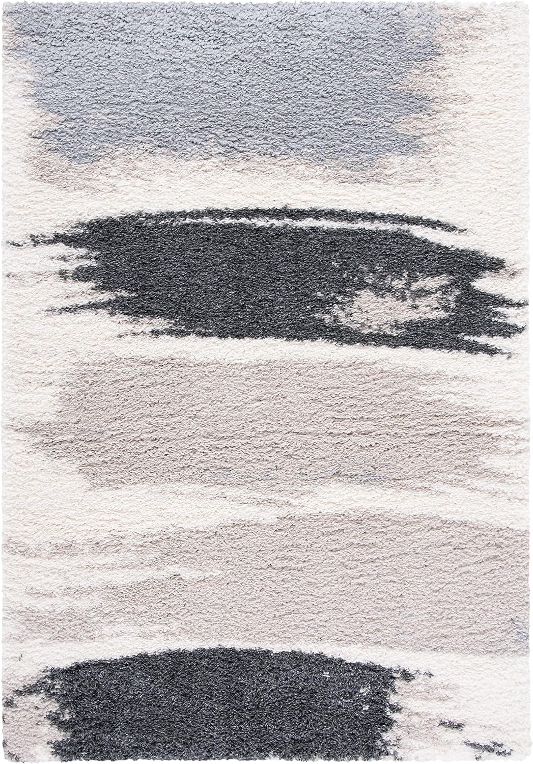 image:imageSAFAVIEH Area Rug 8x10 Fontana Shag Collection Large Grey amp Ivory Modern Design NonShedding amp Easy Cleaning Ultra Plush Thick Pile Ideal for Living Room Bedroom Dining Space FNT898FGreyIvory