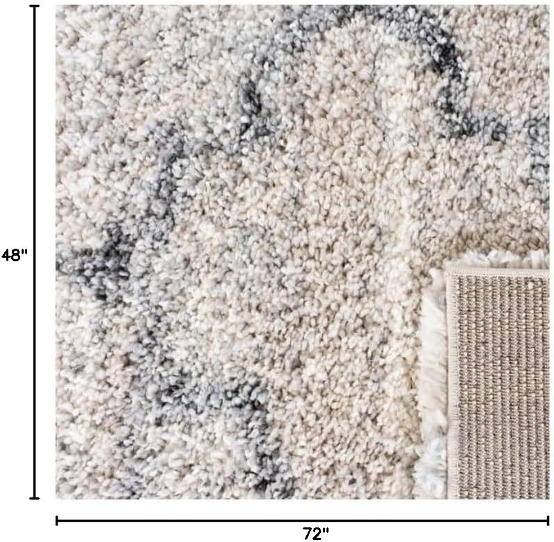 image:imageSAFAVIEH Area Rug 8x10 Fontana Shag Collection Large Grey amp Ivory Modern Design NonShedding amp Easy Cleaning Ultra Plush Thick Pile Ideal for Living Room Bedroom Dining Space FNT888FGreyIvory