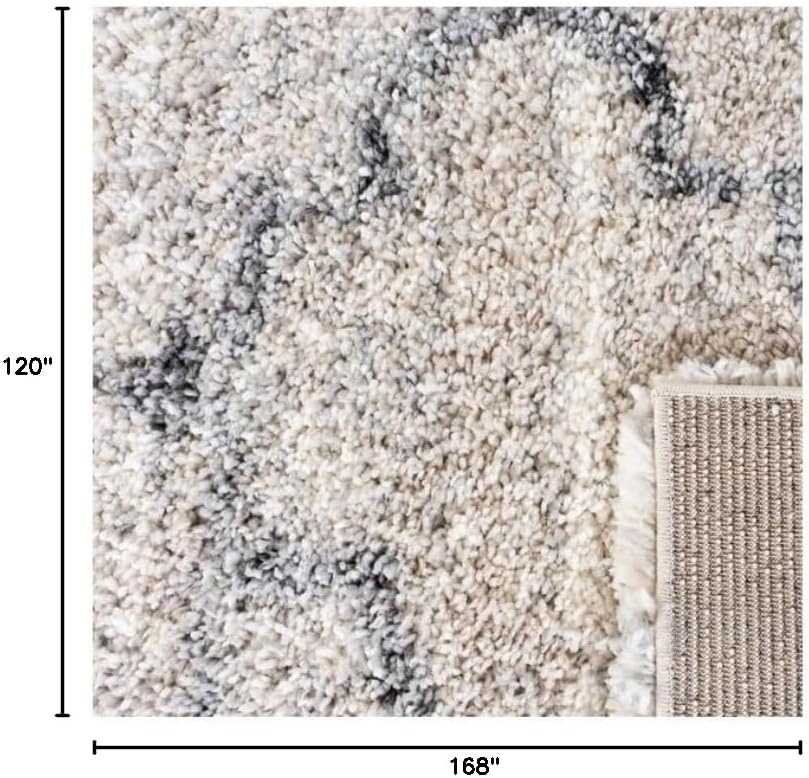image:imageSAFAVIEH Area Rug 8x10 Fontana Shag Collection Large Grey amp Ivory Modern Design NonShedding amp Easy Cleaning Ultra Plush Thick Pile Ideal for Living Room Bedroom Dining Space FNT888FGreyIvory