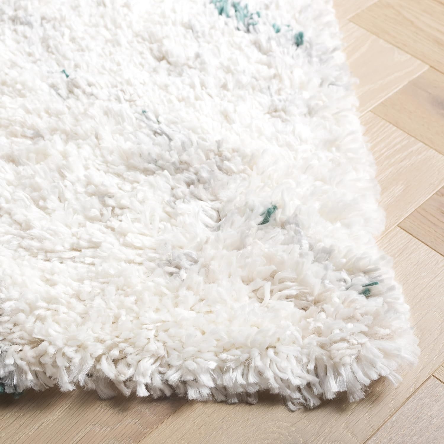 image:imageSAFAVIEH Area Rug 8x10 Fontana Shag Collection Large Ivory amp Green Modern Design NonShedding amp Easy Cleaning Ultra Plush Thick Pile Ideal for Living Room Bedroom Dining Space FNT848BIvoryGreen