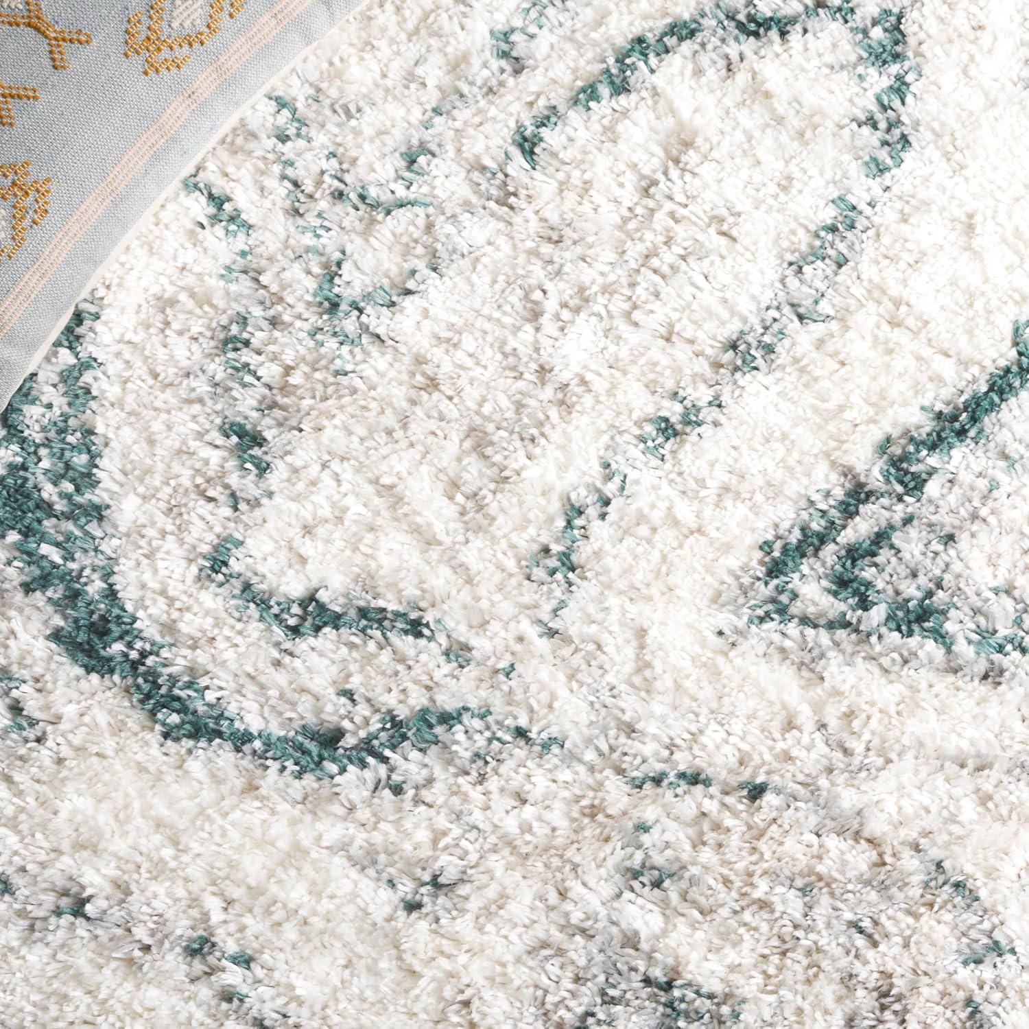 image:imageSAFAVIEH Area Rug 8x10 Fontana Shag Collection Large Ivory amp Green Modern Design NonShedding amp Easy Cleaning Ultra Plush Thick Pile Ideal for Living Room Bedroom Dining Space FNT848BIvoryGreen