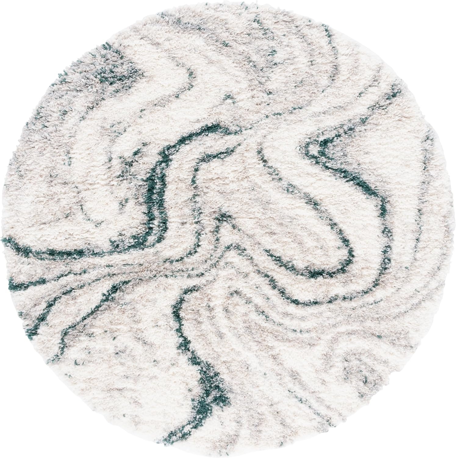 image:imageSAFAVIEH Area Rug 8x10 Fontana Shag Collection Large Ivory amp Green Modern Design NonShedding amp Easy Cleaning Ultra Plush Thick Pile Ideal for Living Room Bedroom Dining Space FNT848BIvoryGreen