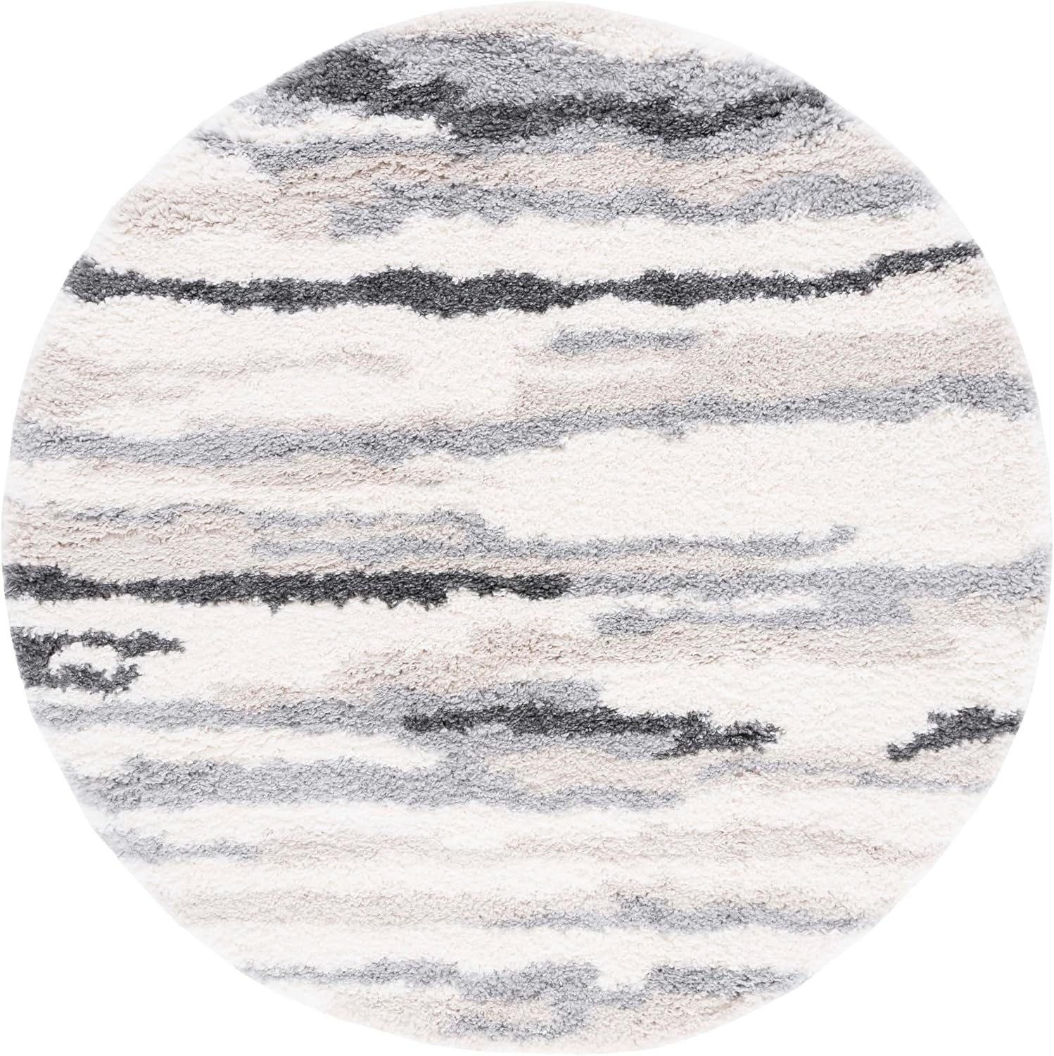 image:imageSAFAVIEH Area Rug 8x10 Fontana Shag Collection Large Ivory amp Grey Modern Design NonShedding amp Easy Cleaning Ultra Plush Thick Pile Ideal for Living Room Bedroom Dining Space FNT833AIvoryGrey