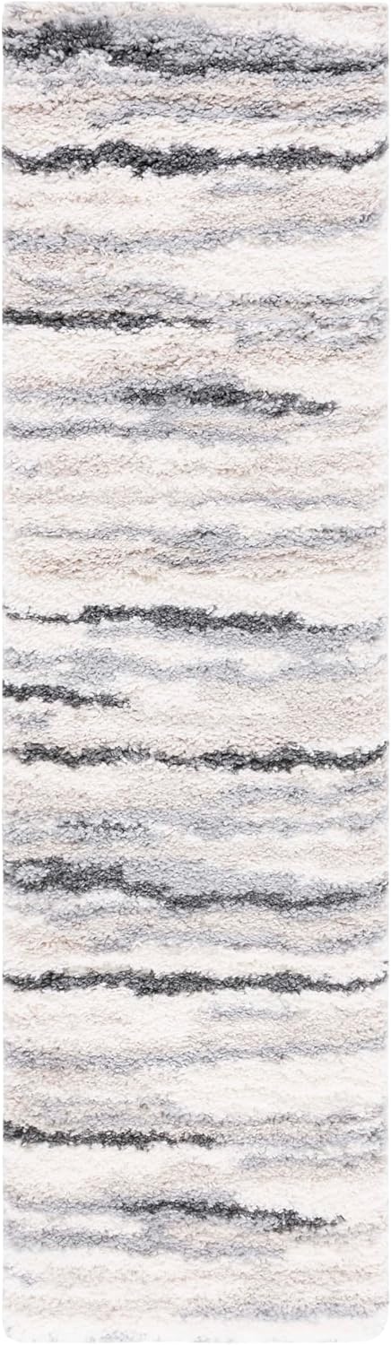 image:imageSAFAVIEH Area Rug 8x10 Fontana Shag Collection Large Ivory amp Grey Modern Design NonShedding amp Easy Cleaning Ultra Plush Thick Pile Ideal for Living Room Bedroom Dining Space FNT833AIvoryGrey