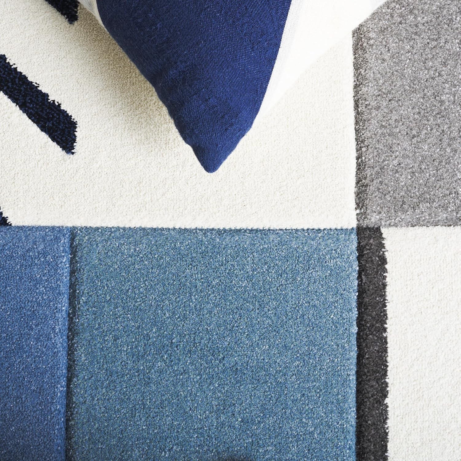 image:imageSAFAVIEH Area Rug 8x10 Hollywood Collection Large Ivory amp Peacock Blue MidCentury Modern Design NonShedding amp Easy Cleaning Ideal for Living Room Bedroom Office Dining Space HLW709BIvoryBlue