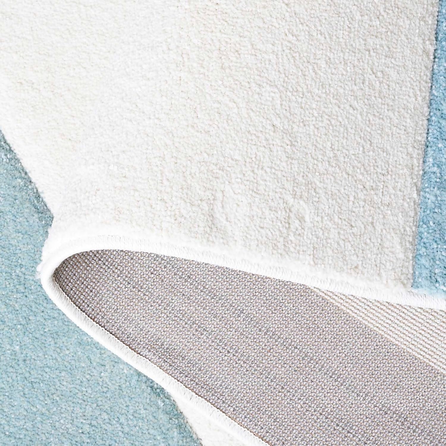 image:imageSAFAVIEH Area Rug 8x10 Hollywood Collection Large Ivory amp Peacock Blue MidCentury Modern Design NonShedding amp Easy Cleaning Ideal for Living Room Bedroom Office Dining Space HLW709BIvoryAqua