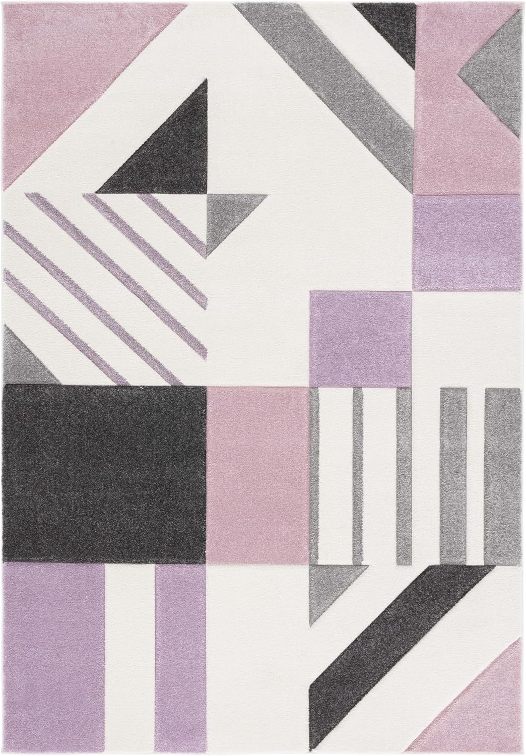image:imageSAFAVIEH Area Rug 8x10 Hollywood Collection Large Ivory amp Peacock Blue MidCentury Modern Design NonShedding amp Easy Cleaning Ideal for Living Room Bedroom Office Dining Space HLW709BIvoryPurple