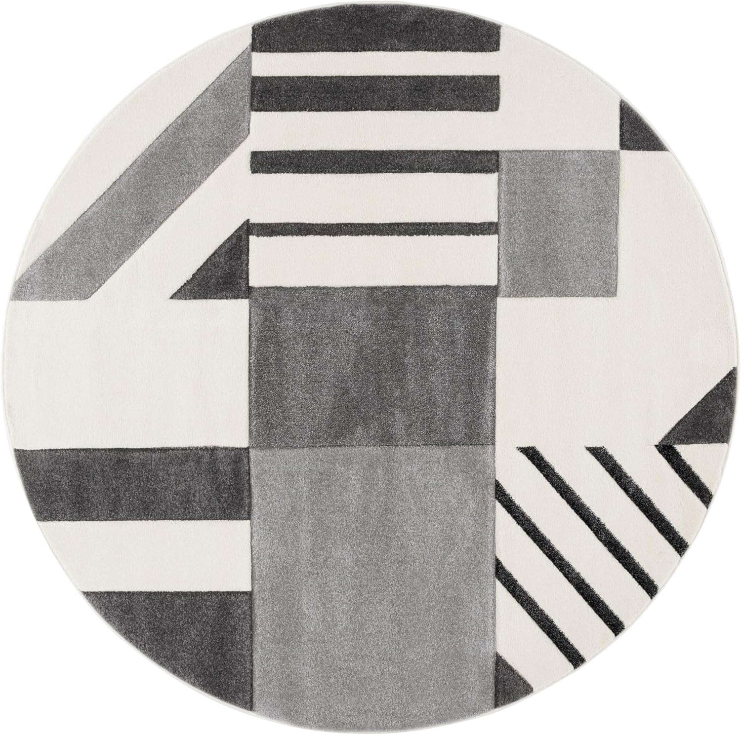 image:imageSAFAVIEH Area Rug 8x10 Hollywood Collection Large Ivory amp Peacock Blue MidCentury Modern Design NonShedding amp Easy Cleaning Ideal for Living Room Bedroom Office Dining Space HLW709BIvoryGrey