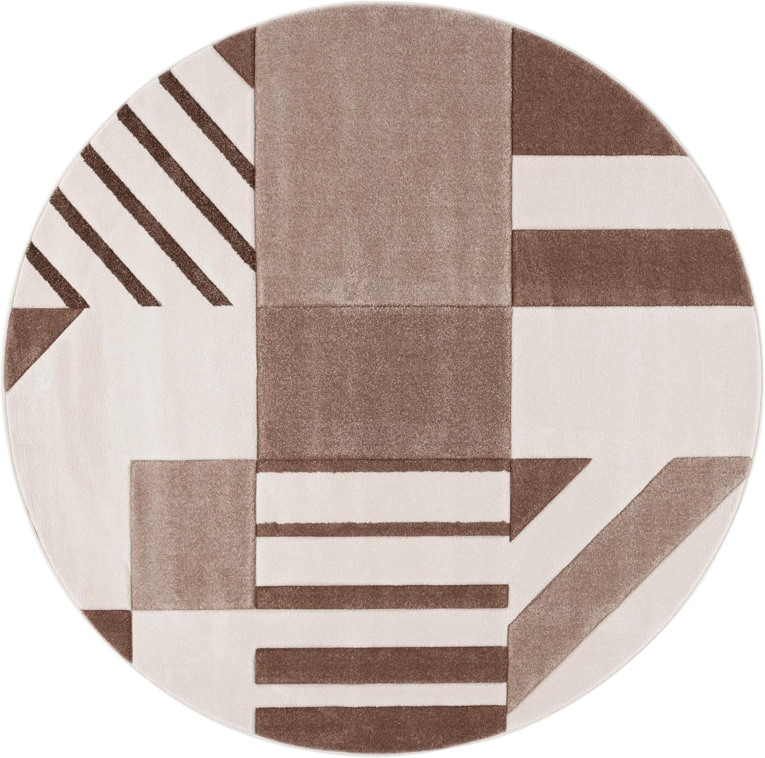 image:imageSAFAVIEH Area Rug 8x10 Hollywood Collection Large Ivory amp Peacock Blue MidCentury Modern Design NonShedding amp Easy Cleaning Ideal for Living Room Bedroom Office Dining Space HLW709BIvoryBrown