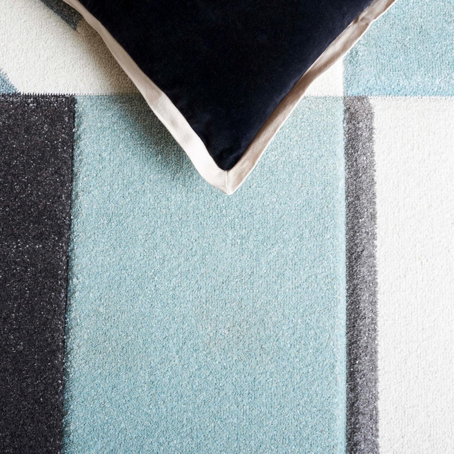 image:imageSAFAVIEH Area Rug 8x10 Hollywood Collection Large Ivory amp Peacock Blue MidCentury Modern Design NonShedding amp Easy Cleaning Ideal for Living Room Bedroom Office Dining Space HLW709BIvoryAqua