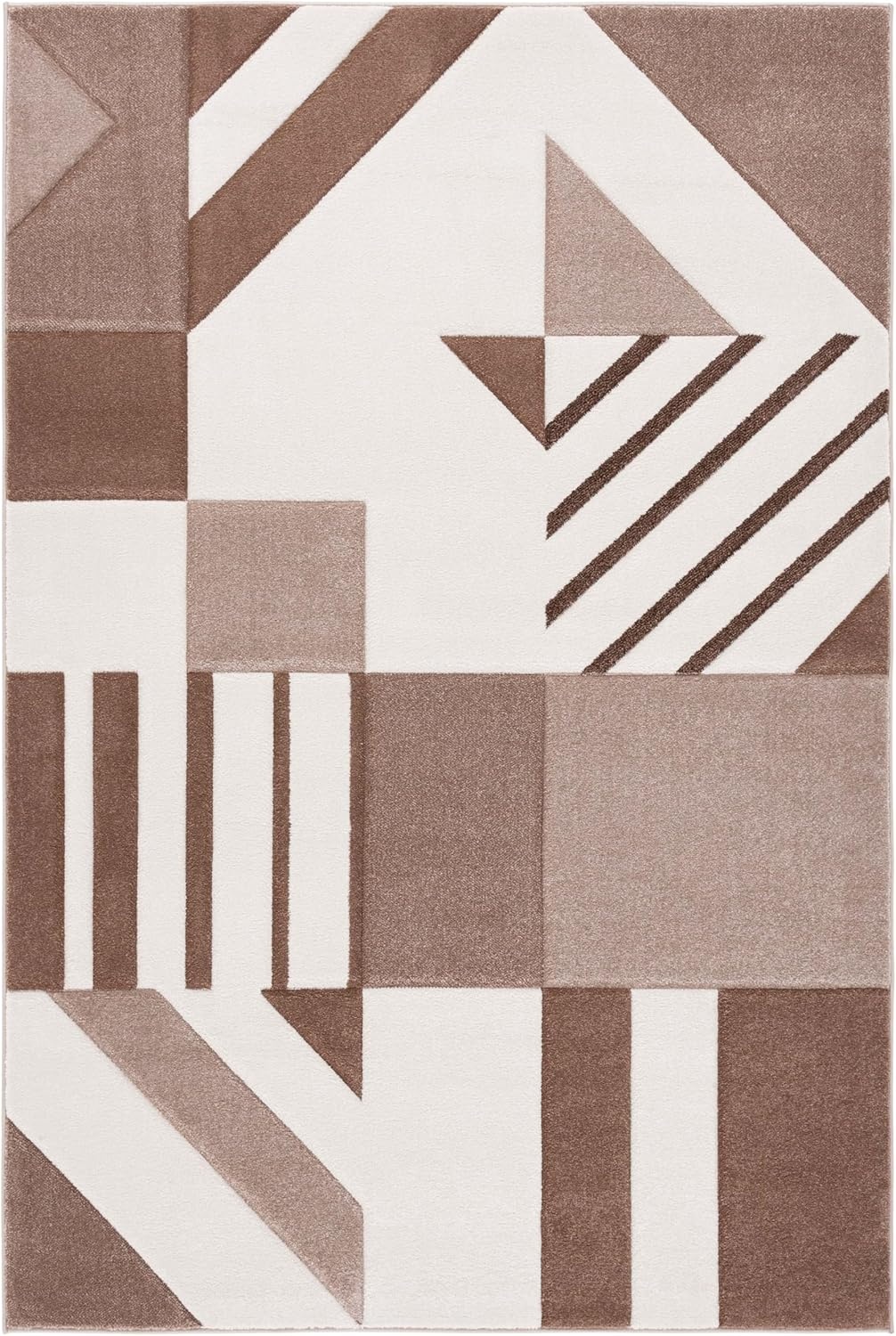 image:imageSAFAVIEH Area Rug 8x10 Hollywood Collection Large Ivory amp Peacock Blue MidCentury Modern Design NonShedding amp Easy Cleaning Ideal for Living Room Bedroom Office Dining Space HLW709BIvoryBrown