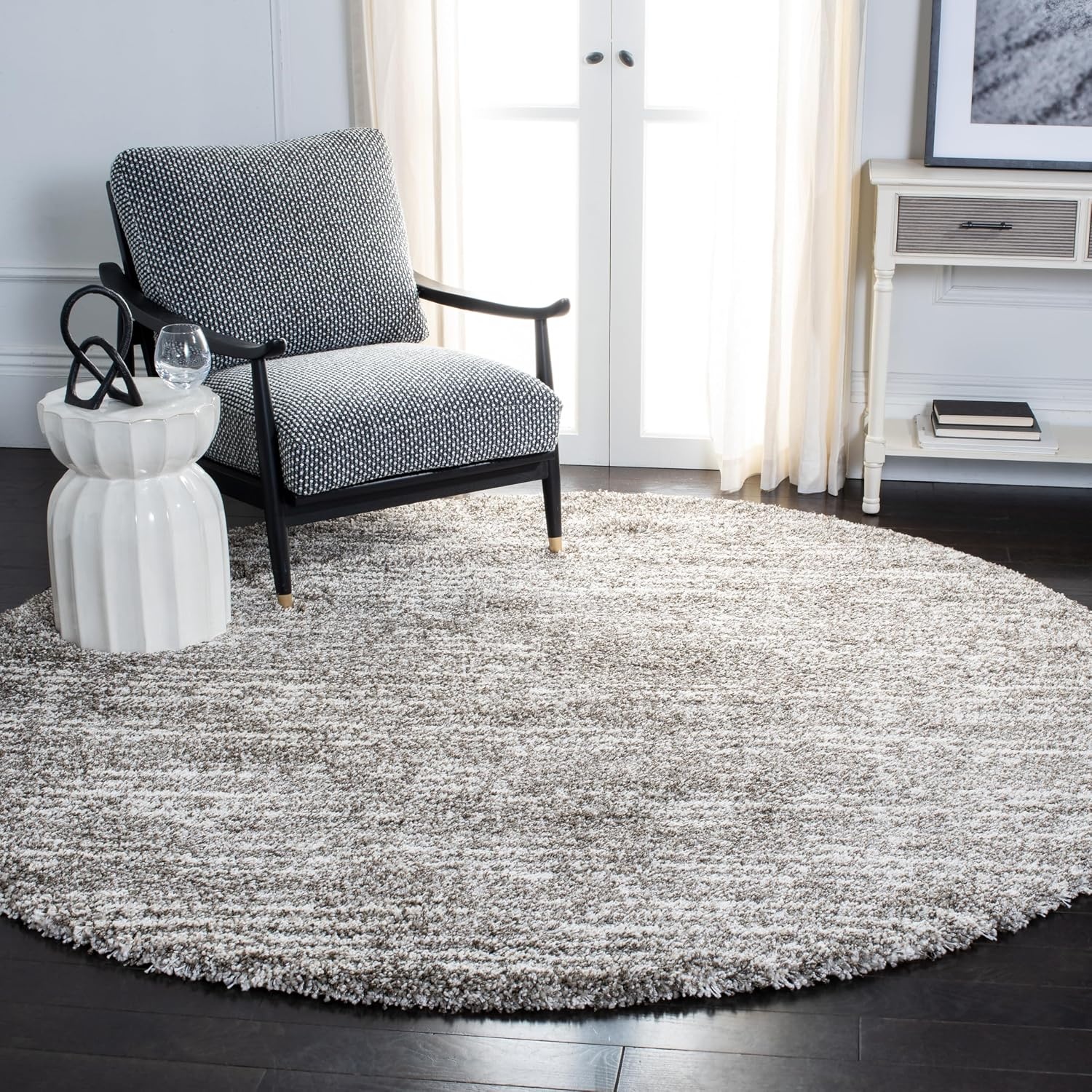 image:imageSAFAVIEH Area Rug 8x10 Hudson Shag Collection Large Grey amp Ivory Modern Design NonShedding amp Easy Cleaning Ultra Plush Thick Pile Ideal for Living Room Bedroom Dining Space SGH297FGreyIvory