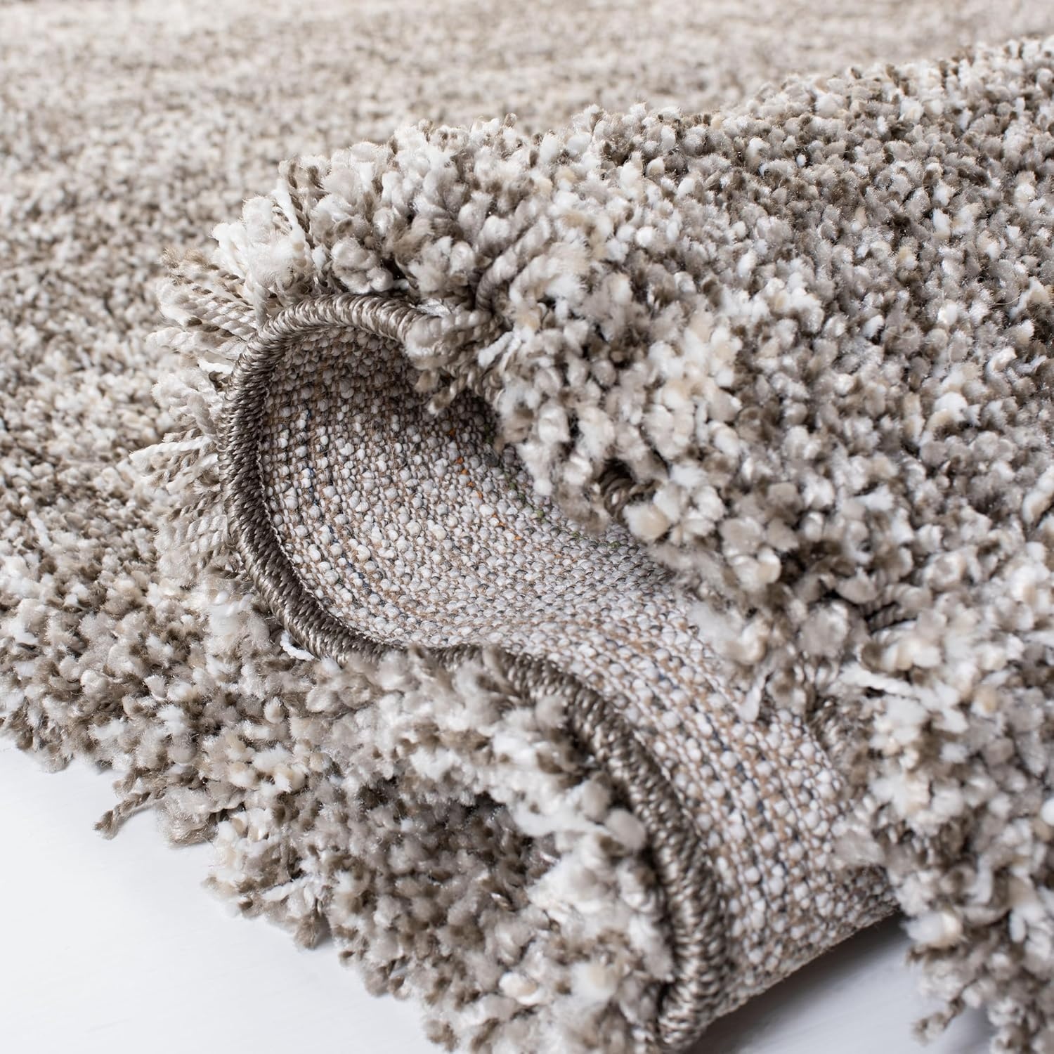 image:imageSAFAVIEH Area Rug 8x10 Hudson Shag Collection Large Grey amp Ivory Modern Design NonShedding amp Easy Cleaning Ultra Plush Thick Pile Ideal for Living Room Bedroom Dining Space SGH297FGreyIvory