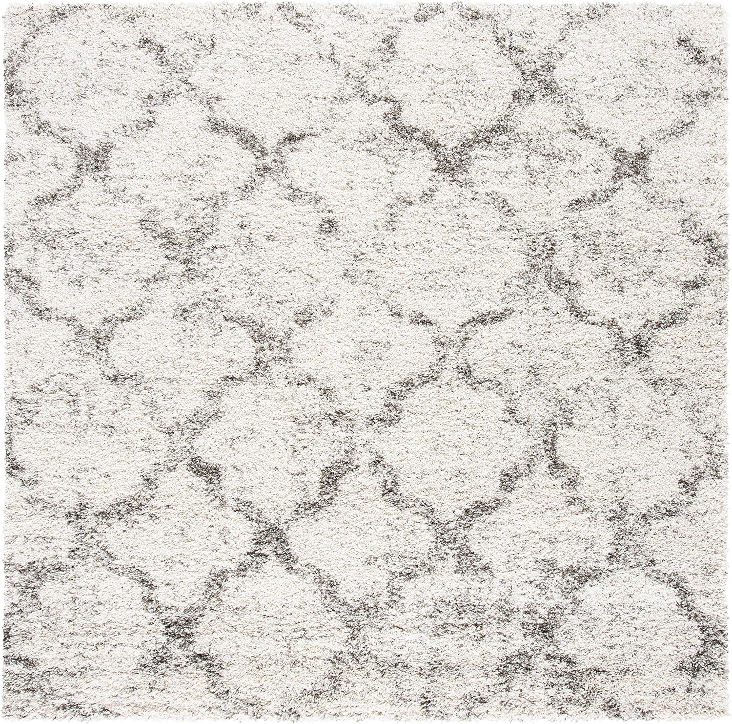 image:imageSAFAVIEH Area Rug 8x10 Hudson Shag Collection Large Grey amp Ivory Trellis Pattern NonShedding amp Easy Cleaning Ultra Plush Thick Pile Ideal for Living Room Bedroom Dining Space SGH269FIvoryGrey