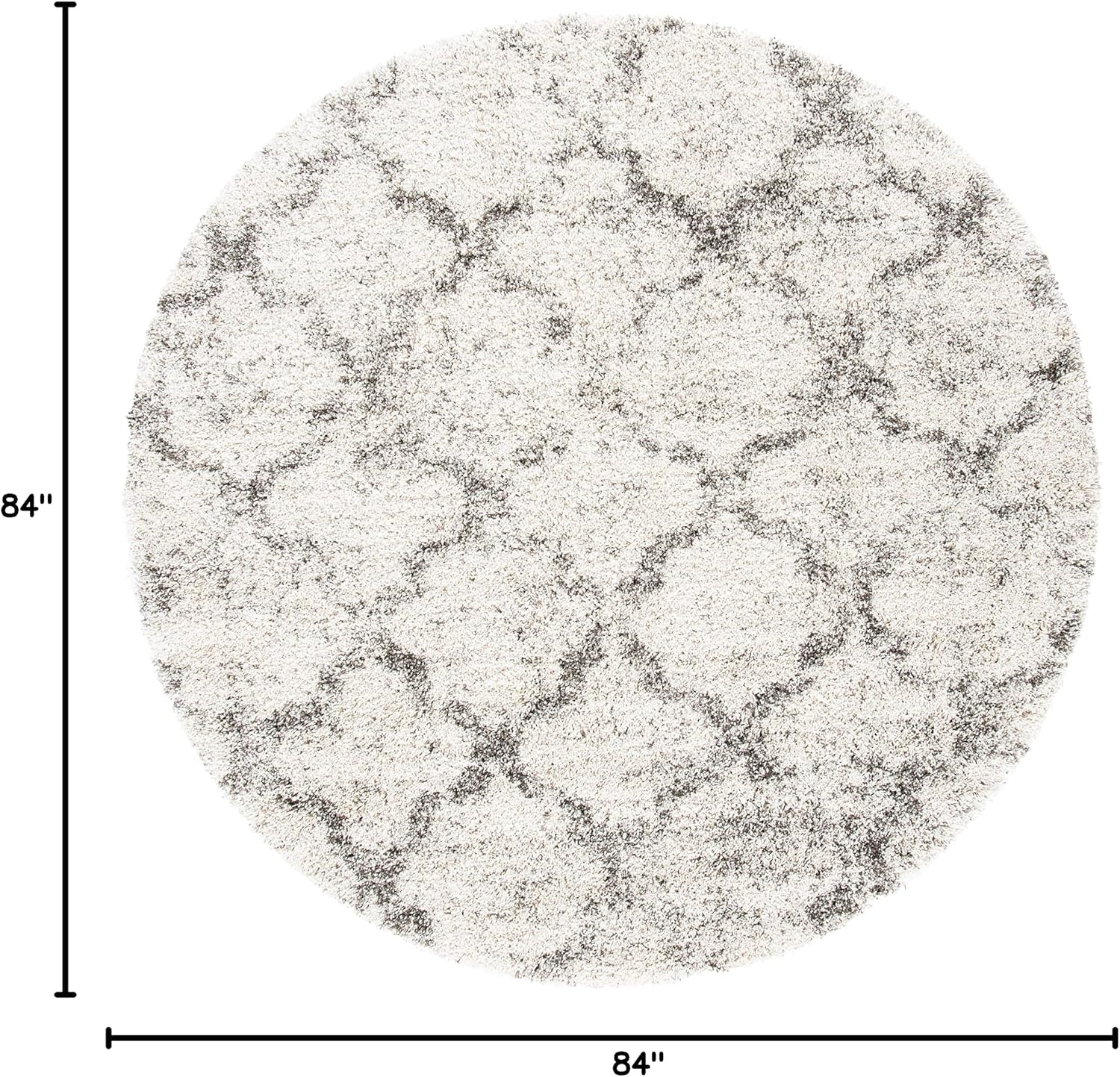 image:imageSAFAVIEH Area Rug 8x10 Hudson Shag Collection Large Grey amp Ivory Trellis Pattern NonShedding amp Easy Cleaning Ultra Plush Thick Pile Ideal for Living Room Bedroom Dining Space SGH269FIvoryGrey
