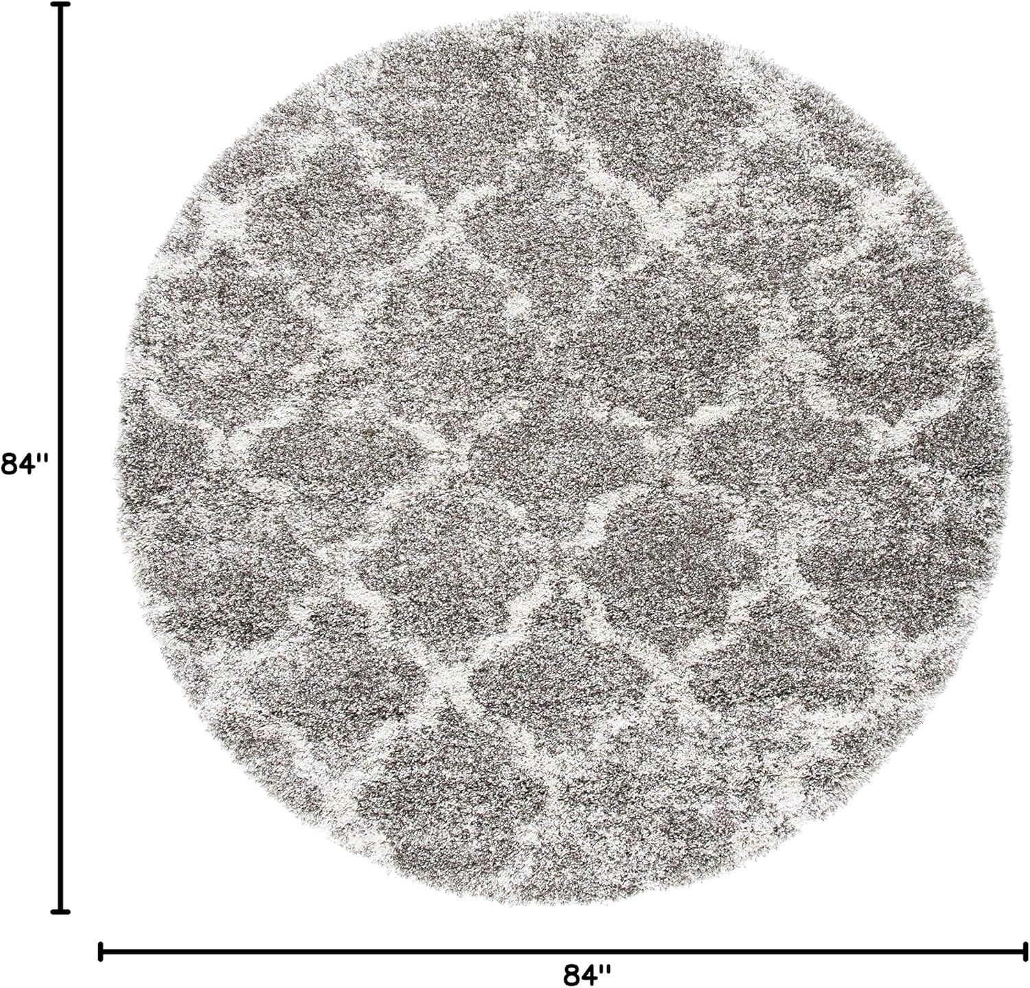 image:imageSAFAVIEH Area Rug 8x10 Hudson Shag Collection Large Grey amp Ivory Trellis Pattern NonShedding amp Easy Cleaning Ultra Plush Thick Pile Ideal for Living Room Bedroom Dining Space SGH269FGreyIvory