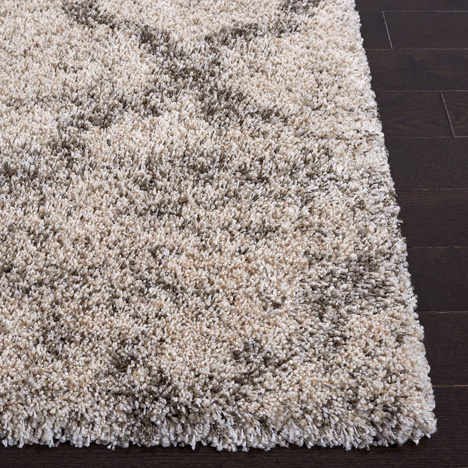 image:imageSAFAVIEH Area Rug 8x10 Hudson Shag Collection Large Grey amp Ivory Trellis Pattern NonShedding amp Easy Cleaning Ultra Plush Thick Pile Ideal for Living Room Bedroom Dining Space SGH269FIvoryGrey