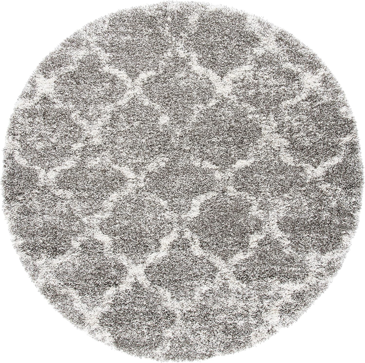 image:imageSAFAVIEH Area Rug 8x10 Hudson Shag Collection Large Grey amp Ivory Trellis Pattern NonShedding amp Easy Cleaning Ultra Plush Thick Pile Ideal for Living Room Bedroom Dining Space SGH269FGreyIvory