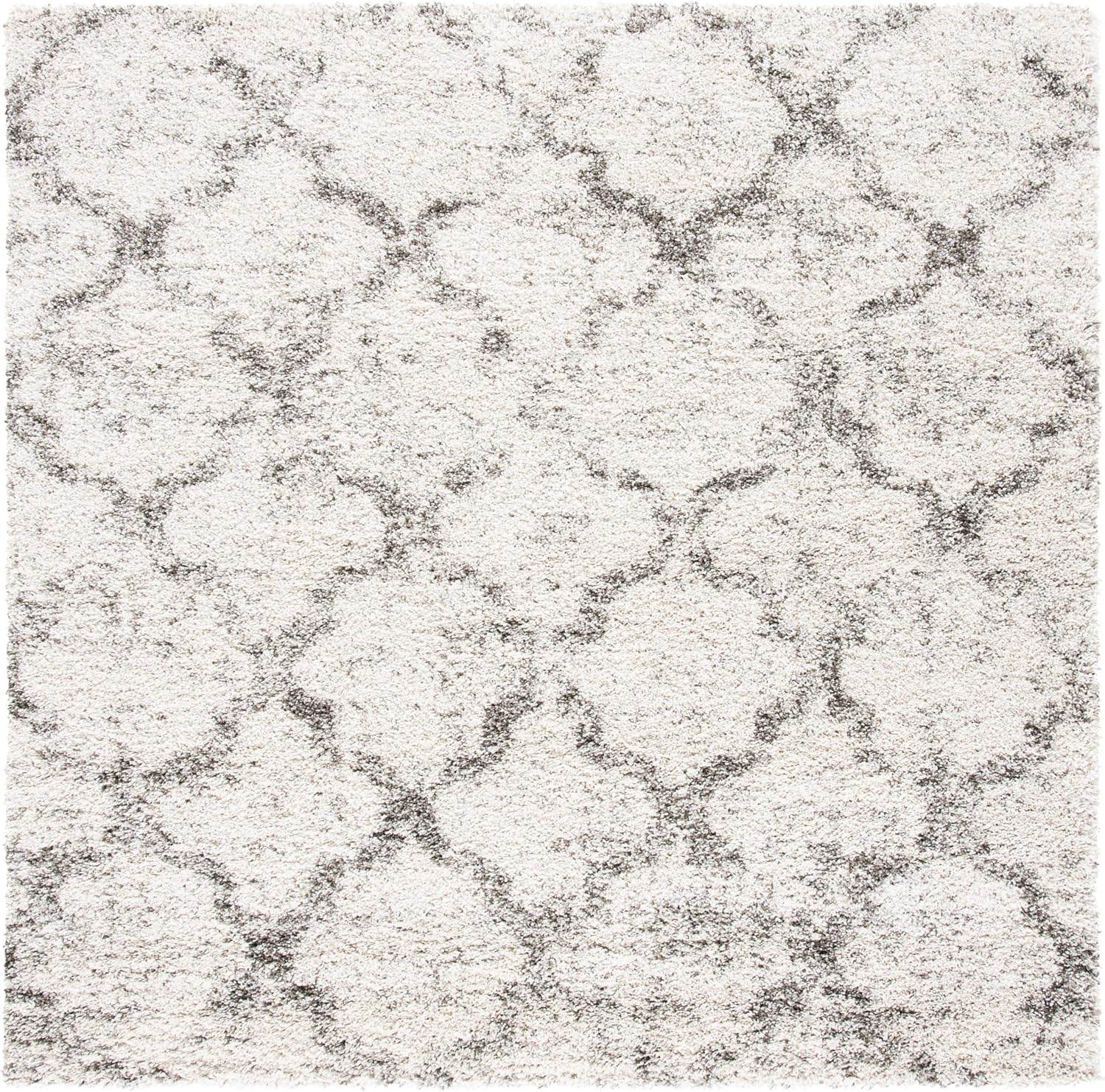 image:imageSAFAVIEH Area Rug 8x10 Hudson Shag Collection Large Grey amp Ivory Trellis Pattern NonShedding amp Easy Cleaning Ultra Plush Thick Pile Ideal for Living Room Bedroom Dining Space SGH269FIvoryGrey
