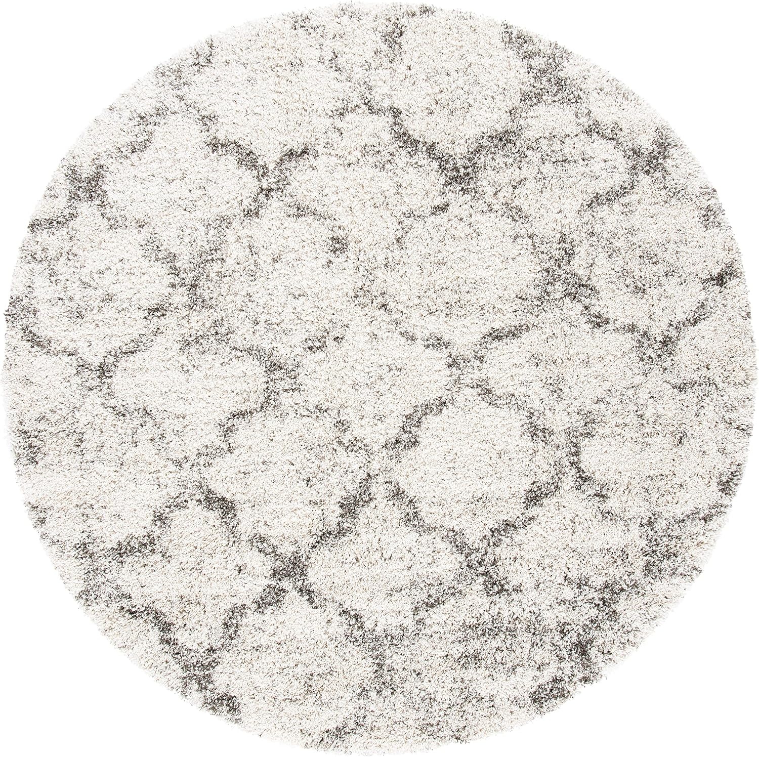 image:imageSAFAVIEH Area Rug 8x10 Hudson Shag Collection Large Grey amp Ivory Trellis Pattern NonShedding amp Easy Cleaning Ultra Plush Thick Pile Ideal for Living Room Bedroom Dining Space SGH269FIvoryGrey