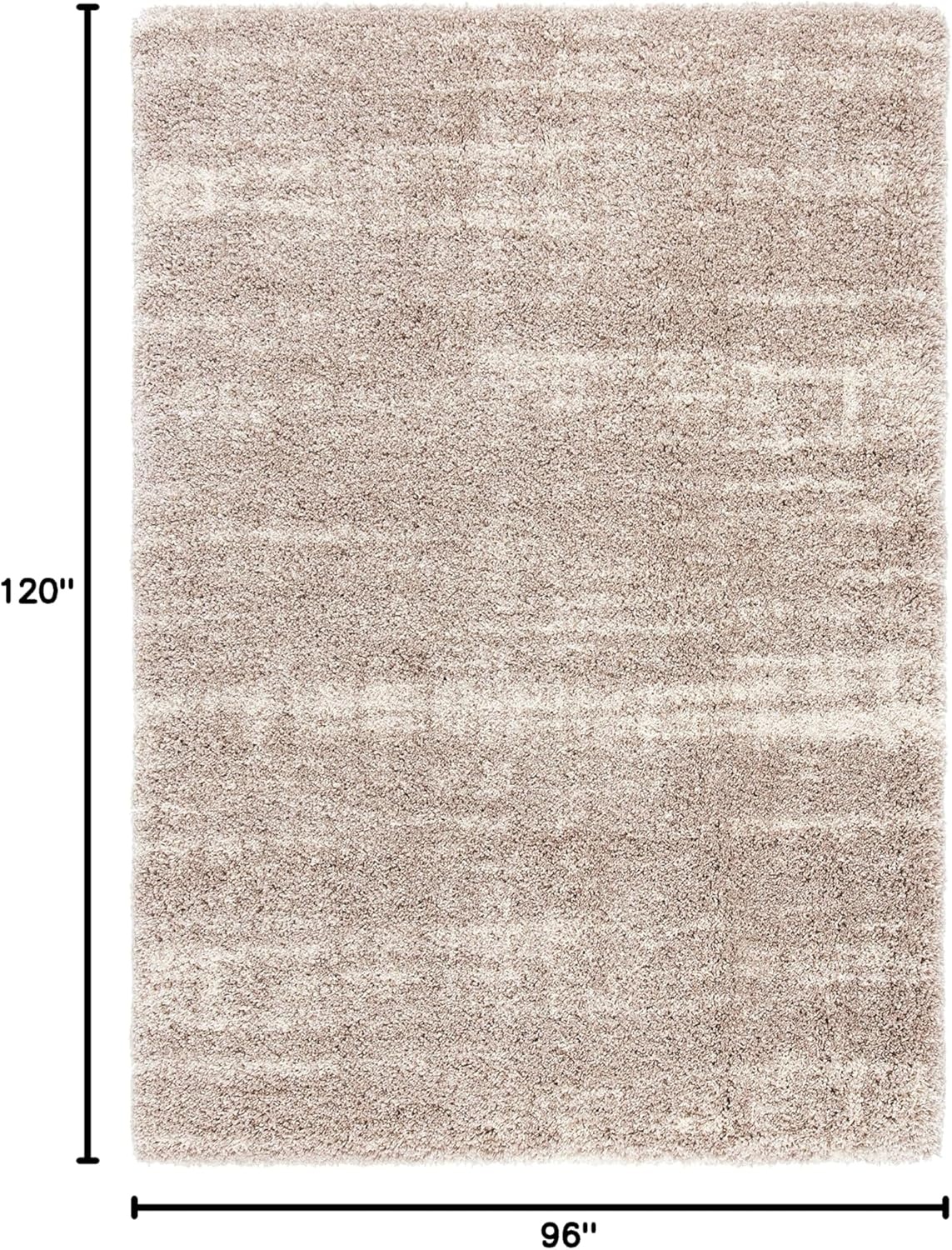 image:imageSAFAVIEH Area Rug 8x10 Hudson Shag Collection Large Ivory amp Beige NonShedding amp Easy Cleaning Ultra Plush Thick Pile Ideal for Living Room Bedroom Dining Space SGH204AIvoryBeige
