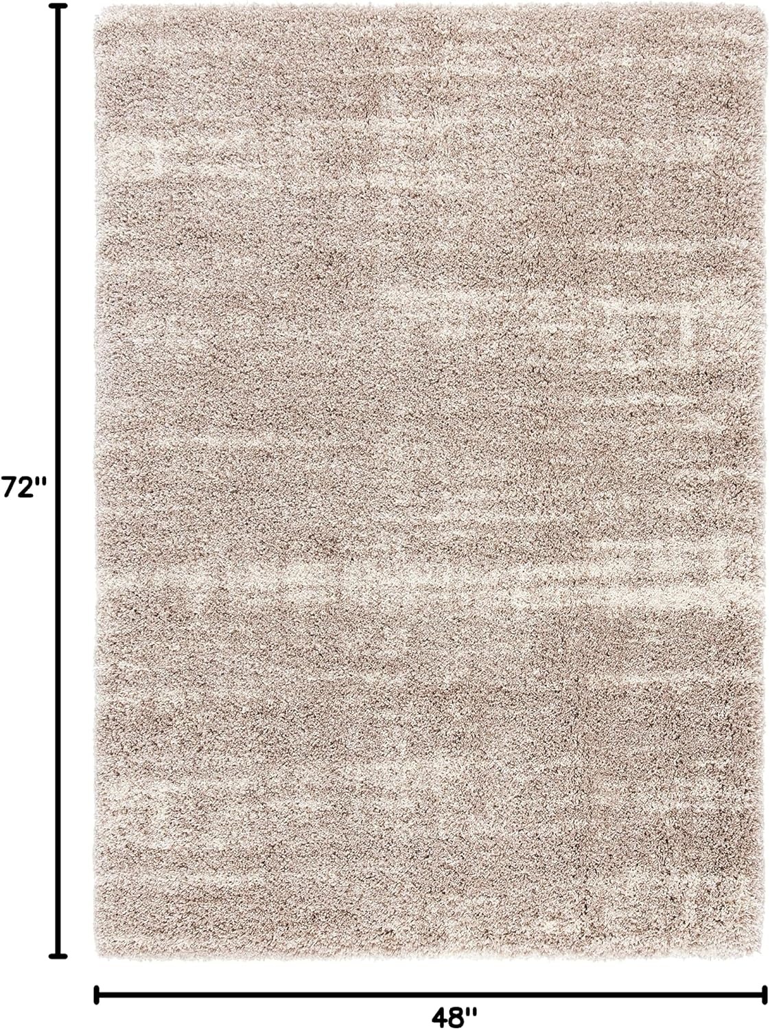 image:imageSAFAVIEH Area Rug 8x10 Hudson Shag Collection Large Ivory amp Beige NonShedding amp Easy Cleaning Ultra Plush Thick Pile Ideal for Living Room Bedroom Dining Space SGH204AIvoryBeige