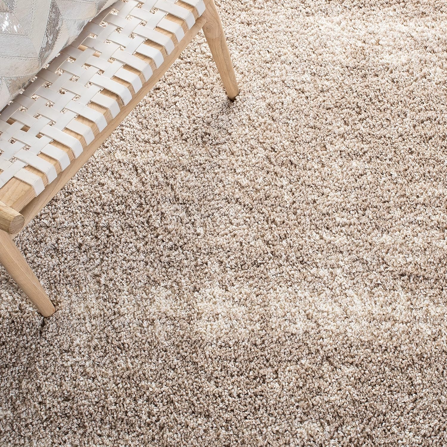 image:imageSAFAVIEH Area Rug 8x10 Hudson Shag Collection Large Ivory amp Beige NonShedding amp Easy Cleaning Ultra Plush Thick Pile Ideal for Living Room Bedroom Dining Space SGH204AIvoryBeige