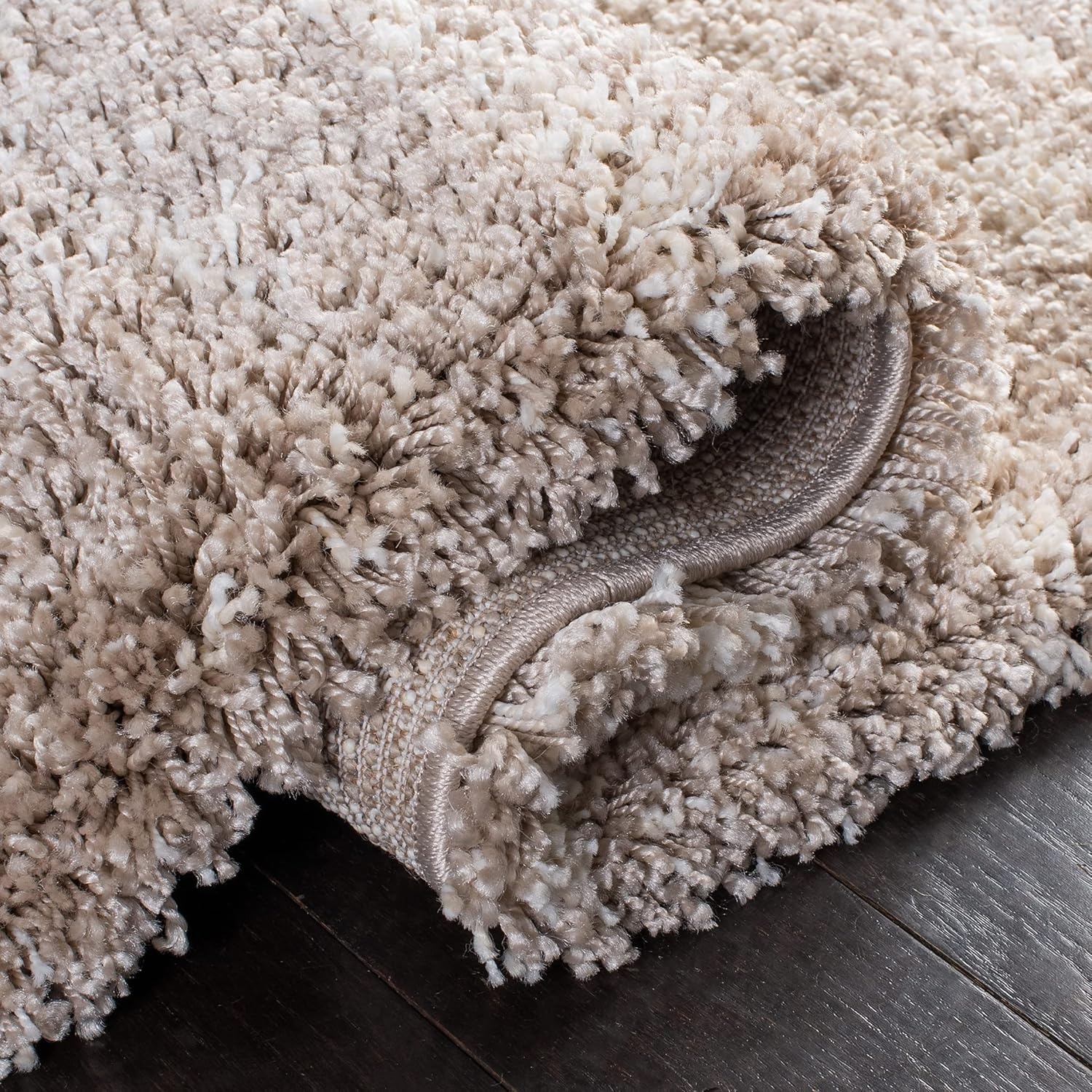 image:imageSAFAVIEH Area Rug 8x10 Hudson Shag Collection Large Ivory amp Beige NonShedding amp Easy Cleaning Ultra Plush Thick Pile Ideal for Living Room Bedroom Dining Space SGH204AIvoryBeige