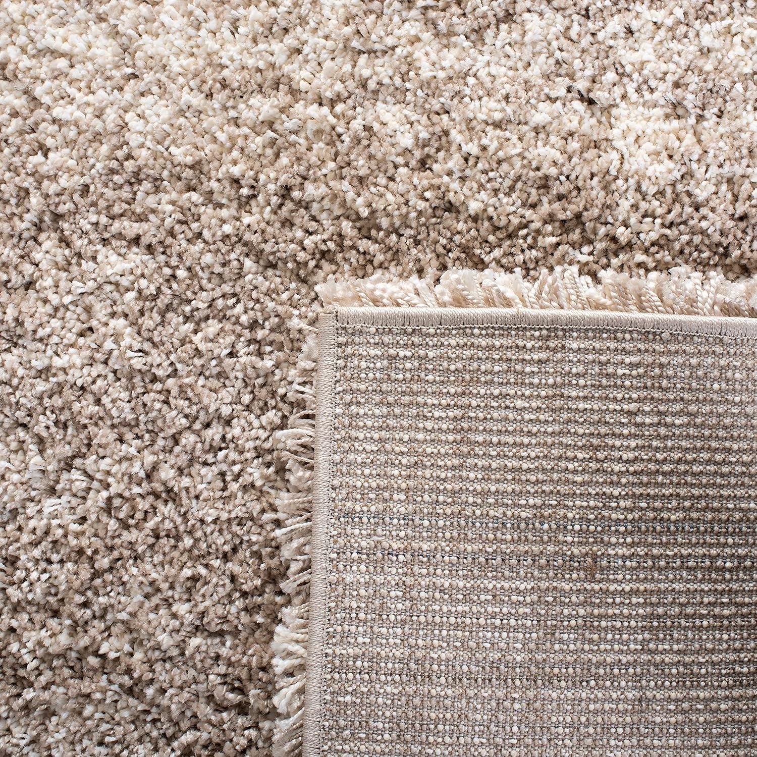image:imageSAFAVIEH Area Rug 8x10 Hudson Shag Collection Large Ivory amp Beige NonShedding amp Easy Cleaning Ultra Plush Thick Pile Ideal for Living Room Bedroom Dining Space SGH204AIvoryBeige