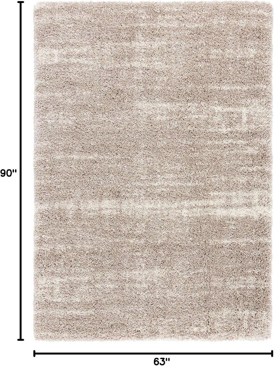 image:imageSAFAVIEH Area Rug 8x10 Hudson Shag Collection Large Ivory amp Beige NonShedding amp Easy Cleaning Ultra Plush Thick Pile Ideal for Living Room Bedroom Dining Space SGH204AIvoryBeige