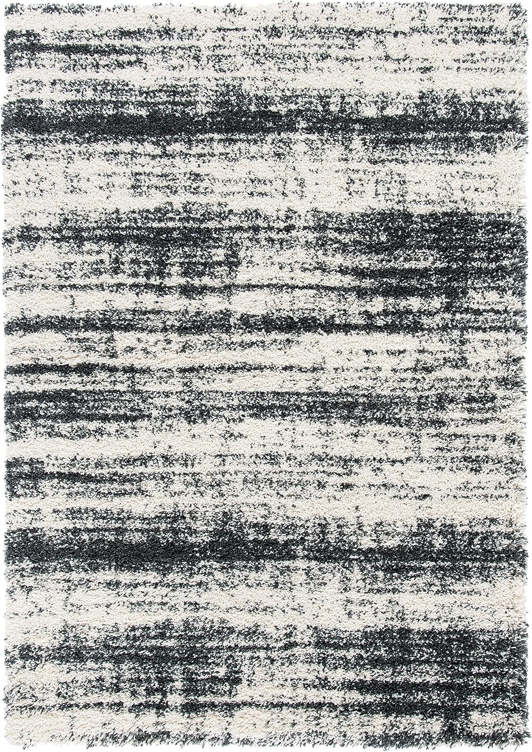 image:imageSAFAVIEH Area Rug 8x10 Hudson Shag Collection Large Ivory amp Dark Grey NonShedding amp Easy Cleaning Ultra Plush Thick Pile Ideal for Living Room Bedroom Dining Space SGH212AIvoryDark Grey