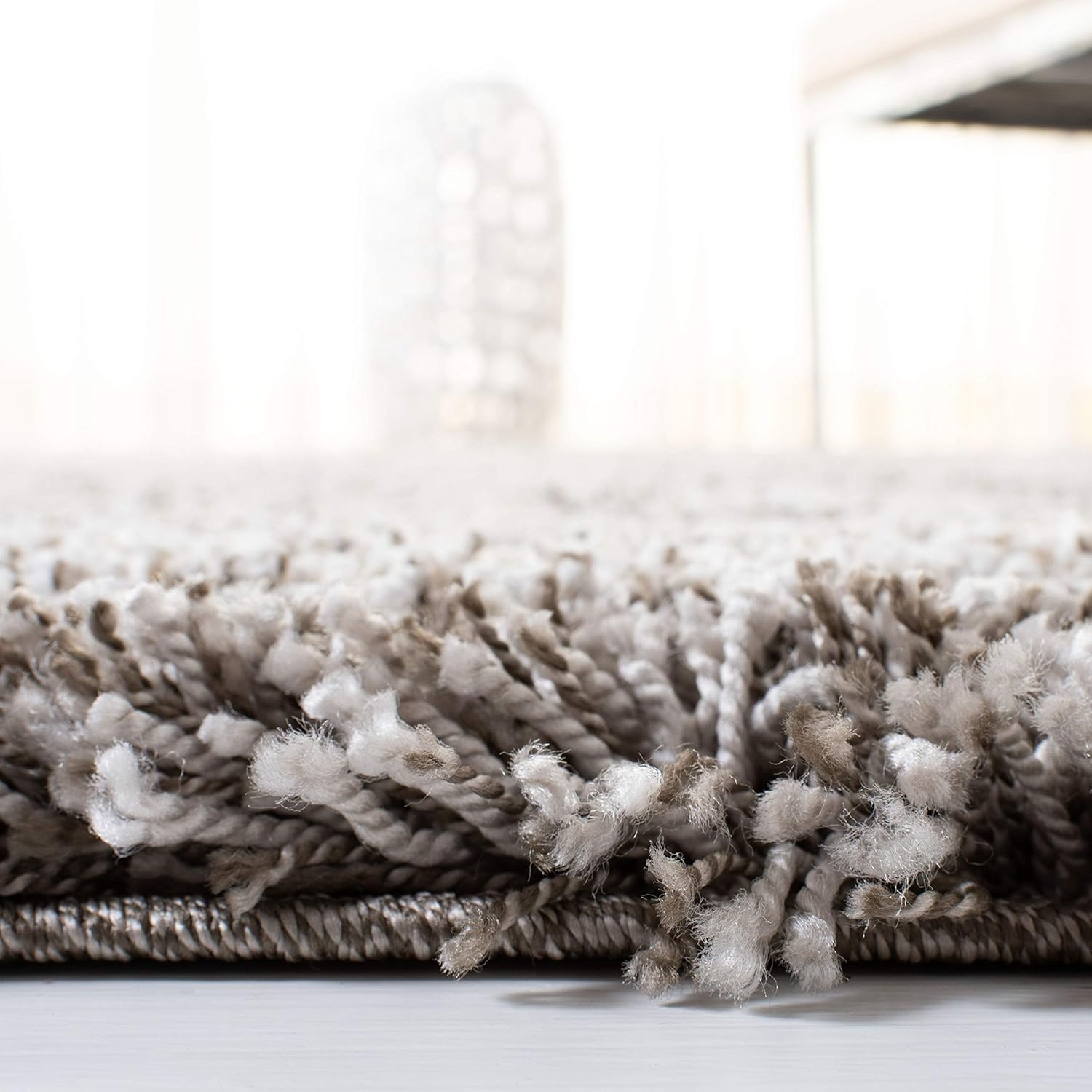 image:imageSAFAVIEH Area Rug 8x10 Hudson Shag Collection Large Navy amp Ivory Modern Design NonShedding amp Easy Cleaning Ultra Plush Thick Pile Ideal for Living Room Bedroom Dining Space SGH298NGreyIvory