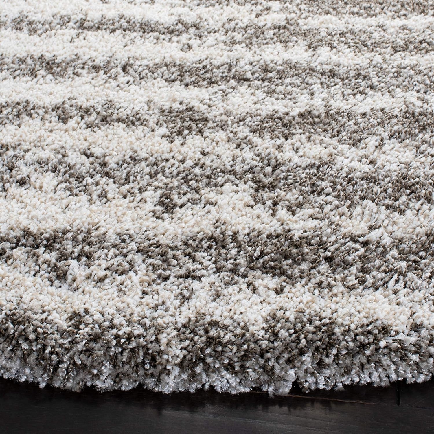 image:imageSAFAVIEH Area Rug 8x10 Hudson Shag Collection Large Navy amp Ivory Modern Design NonShedding amp Easy Cleaning Ultra Plush Thick Pile Ideal for Living Room Bedroom Dining Space SGH298NGreyIvory