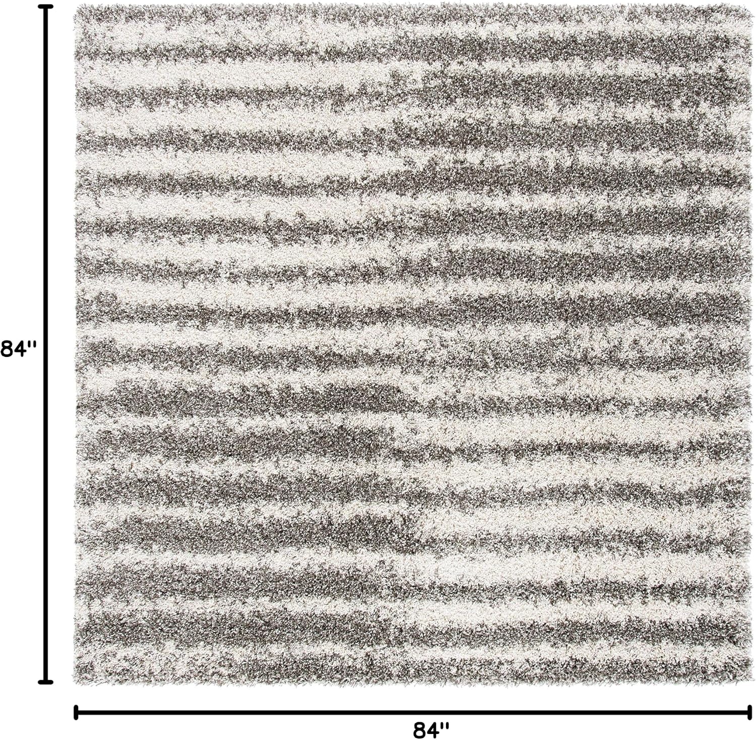 image:imageSAFAVIEH Area Rug 8x10 Hudson Shag Collection Large Navy amp Ivory Modern Design NonShedding amp Easy Cleaning Ultra Plush Thick Pile Ideal for Living Room Bedroom Dining Space SGH298NGreyIvory
