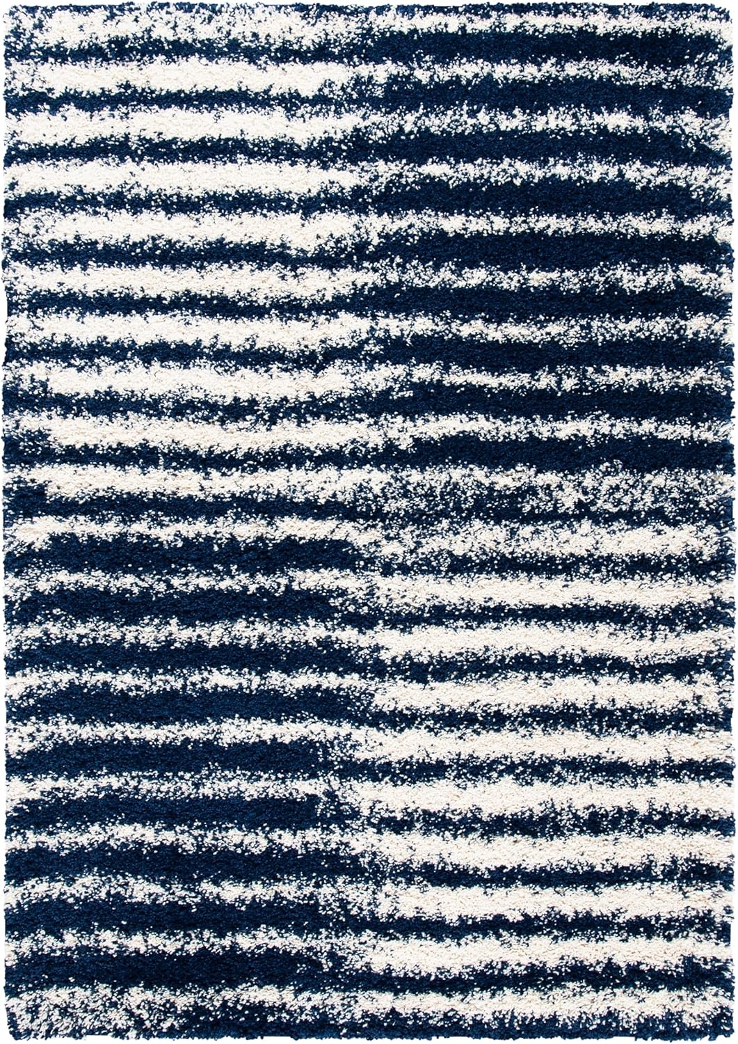 image:imageSAFAVIEH Area Rug 8x10 Hudson Shag Collection Large Navy amp Ivory Modern Design NonShedding amp Easy Cleaning Ultra Plush Thick Pile Ideal for Living Room Bedroom Dining Space SGH298NNavyIvory