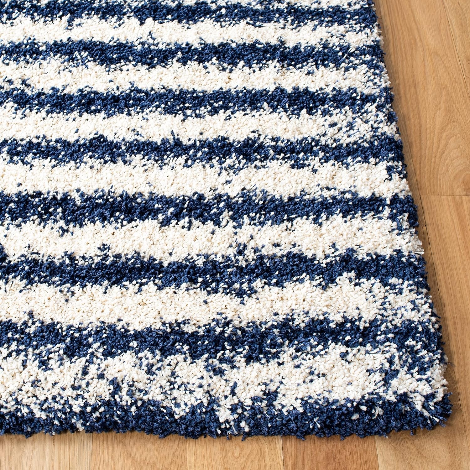 image:imageSAFAVIEH Area Rug 8x10 Hudson Shag Collection Large Navy amp Ivory Modern Design NonShedding amp Easy Cleaning Ultra Plush Thick Pile Ideal for Living Room Bedroom Dining Space SGH298NNavyIvory