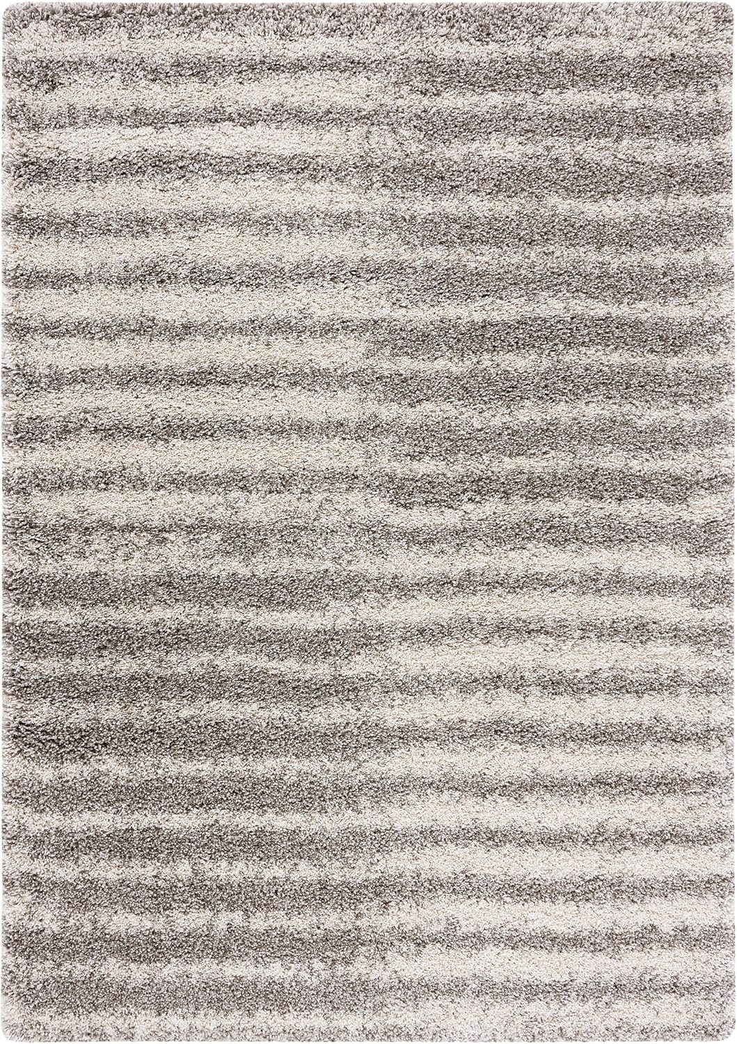 image:imageSAFAVIEH Area Rug 8x10 Hudson Shag Collection Large Navy amp Ivory Modern Design NonShedding amp Easy Cleaning Ultra Plush Thick Pile Ideal for Living Room Bedroom Dining Space SGH298NGreyIvory