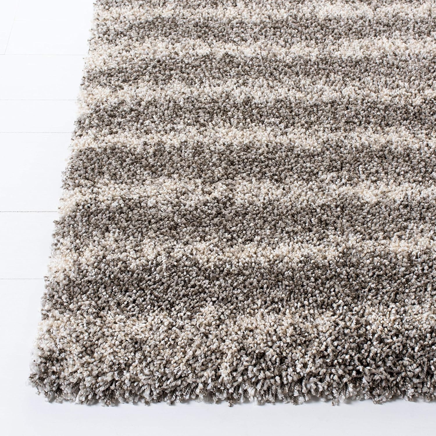 image:imageSAFAVIEH Area Rug 8x10 Hudson Shag Collection Large Navy amp Ivory Modern Design NonShedding amp Easy Cleaning Ultra Plush Thick Pile Ideal for Living Room Bedroom Dining Space SGH298NGreyIvory