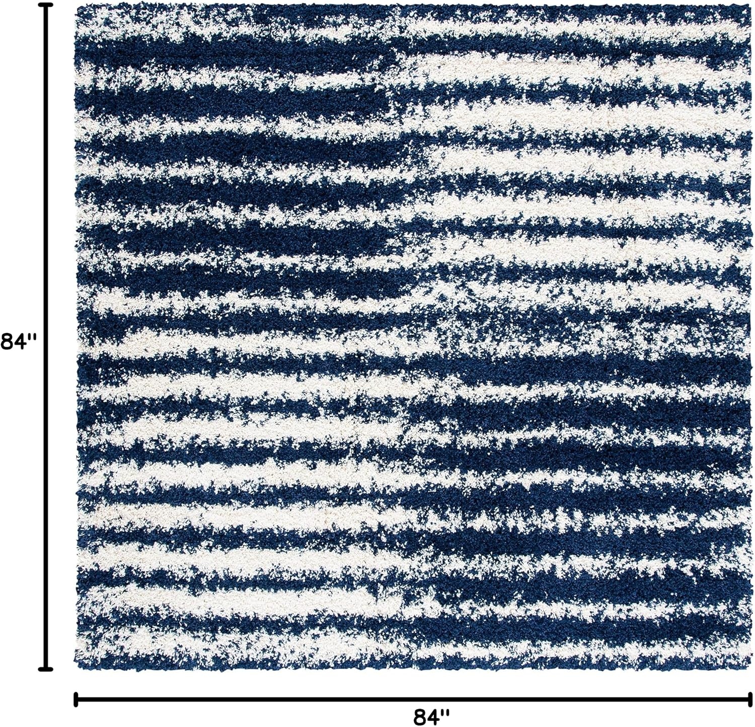 image:imageSAFAVIEH Area Rug 8x10 Hudson Shag Collection Large Navy amp Ivory Modern Design NonShedding amp Easy Cleaning Ultra Plush Thick Pile Ideal for Living Room Bedroom Dining Space SGH298NNavyIvory