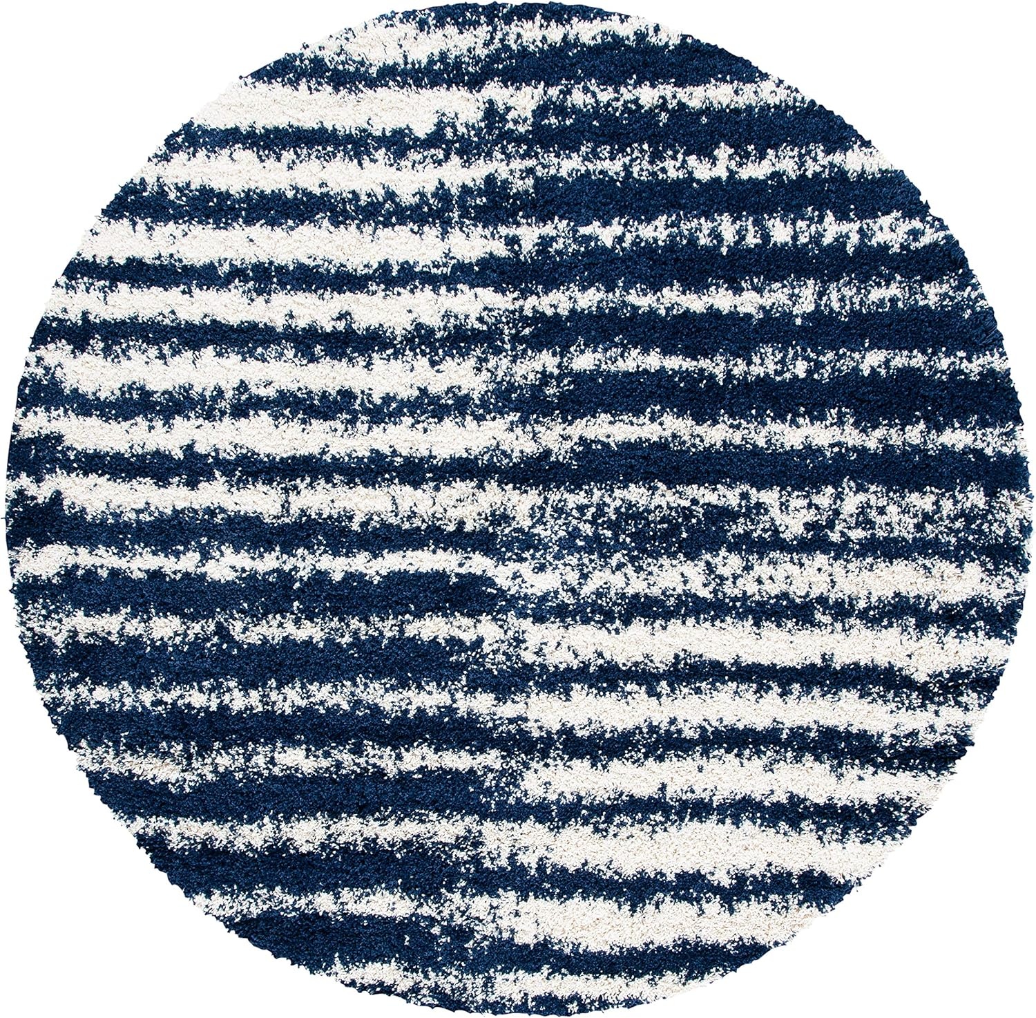 image:imageSAFAVIEH Area Rug 8x10 Hudson Shag Collection Large Navy amp Ivory Modern Design NonShedding amp Easy Cleaning Ultra Plush Thick Pile Ideal for Living Room Bedroom Dining Space SGH298NNavyIvory