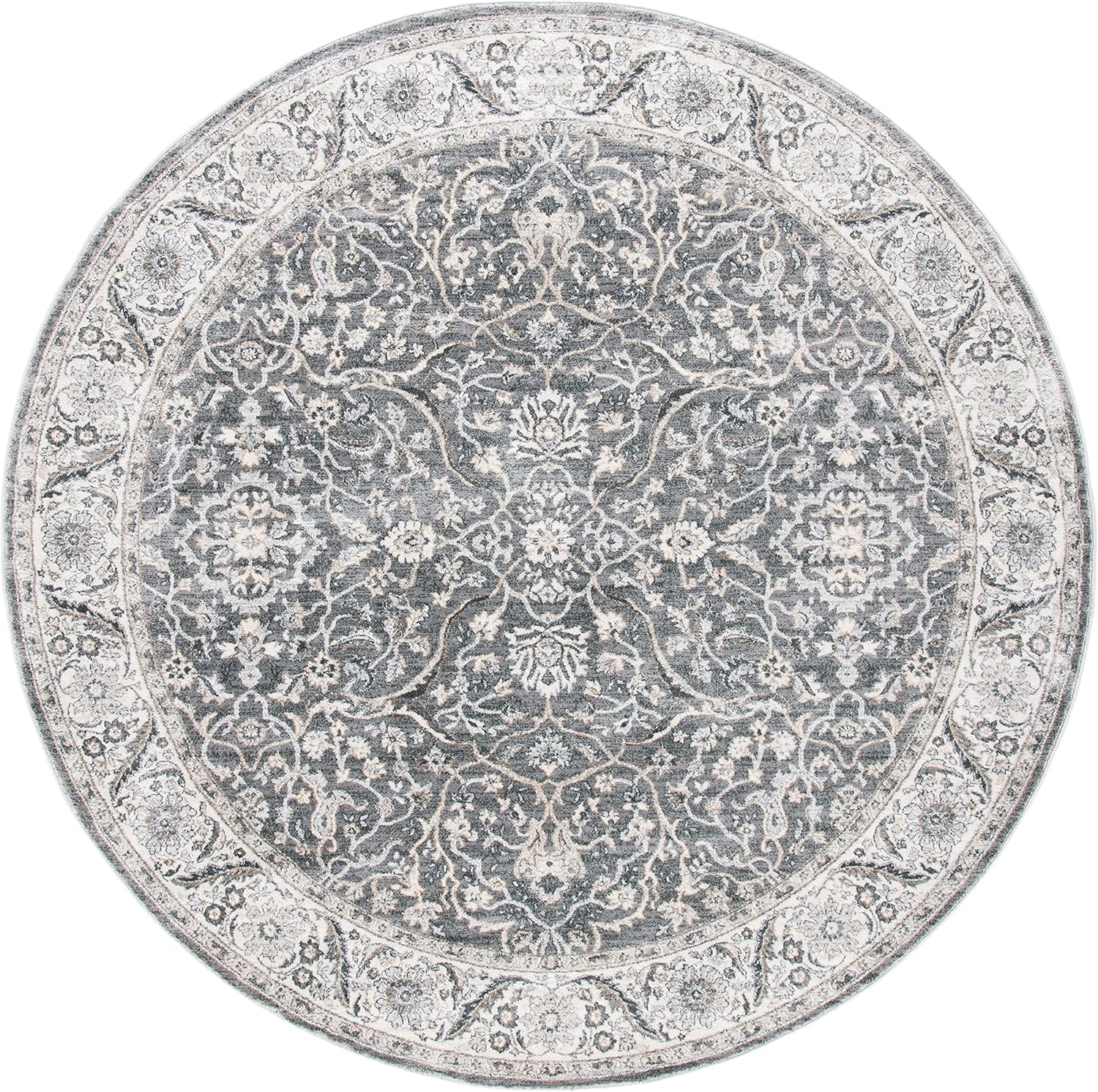 image:imageSAFAVIEH Area Rug 8x10 Isabella Collection Large Cream amp Beige Oriental Design NonShedding amp Easy Cleaning Ideal for Living Room Bedroom Office Dining Space ISA912AGreyDark Grey