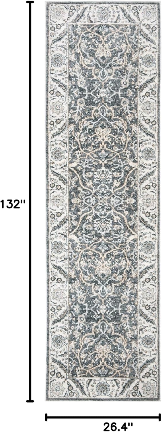 image:imageSAFAVIEH Area Rug 8x10 Isabella Collection Large Cream amp Beige Oriental Design NonShedding amp Easy Cleaning Ideal for Living Room Bedroom Office Dining Space ISA912AGreyDark Grey